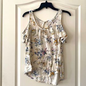 Cream Color Floral Blouse.
